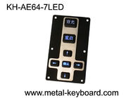 Backlit জলরোধী সিলিকন রাবার 7 কী মেটাল প্যানেল মাউন্ট মেটাল কিয়স্ক কীবোর্ড / Keypad