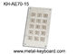 Kiosk Metal Numeric Keypad with 15 Keys for Public System Weather - proof