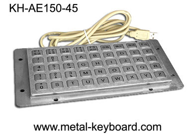 45 Keys Liquid proof / Vandalproof industrial keyboards in metal , USB interface