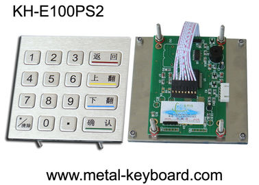 Anti - vandal Stainless steel panel mount Keypad , Metal Digital keypad